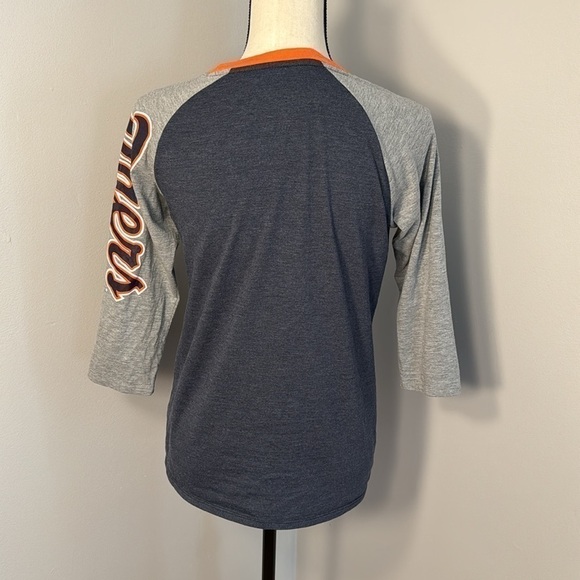 Genuine Merchandise MLB Nike Women Blue/Gray Detroit Tigers 3/4 Sleeve Top Sz M - Picture 4 of 6